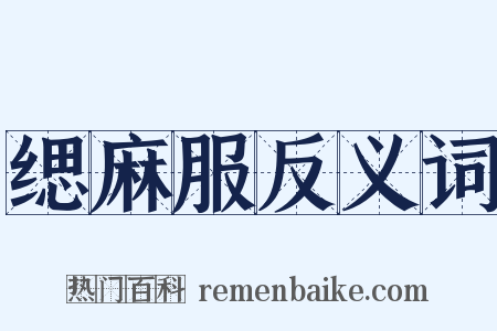 缌麻服反义词是什么意思的图片